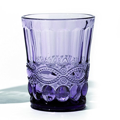 6er Set Wasserglas SOLANGE, violett, 265 ml., mundgeblasen von TOGNANA von Tognana