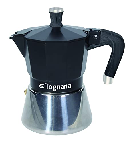Tognana- Sphera, Mokka-Kaffeemaschine, 3 Tassen, Aluminium, Schwarz von Tognana