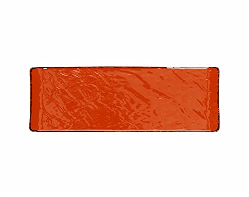 TOGNANA Servierteller / Servierplatte VULCANIA, orange, 30 x 10 cm, aus Porzellan von Tognana
