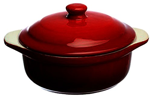 TOGNANA Snackschale 15 cm Keramik MiniNova Lydia Mini Kasserolle Körper mit Deckel, rot von Tognana