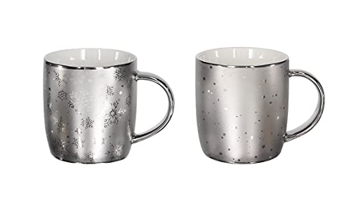 Tognana All Silver 2er Set gewölbte Becher von Tognana