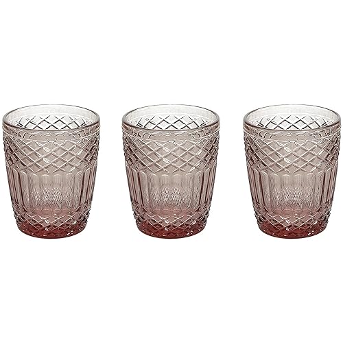 Tognana Claire, Set mit 3 Gläsern, 300 cc, Glas, Rose von Tognana