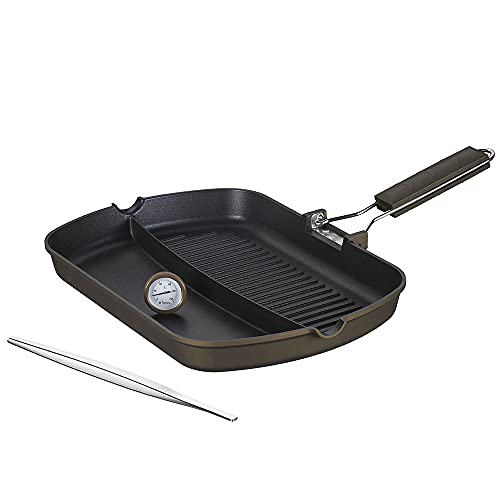 Tognana Diamantea Set Grill Doppelfunktional, Aluminium, Silber, 34 cm von Tognana