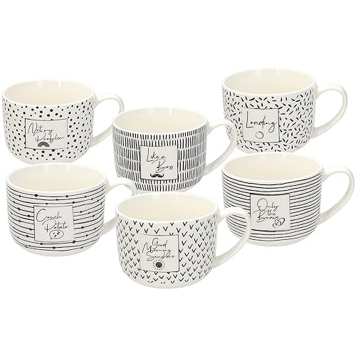 Tognana Mood, set 6 mug 350 cc, Bone China, Weiß von Tognana