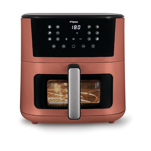 Tognana Iridea, Heißluftfritteuse 10L, doppelte Heizspirale, digitales Display, Timer, 80-200°C, Fenster, 2300W, Apfelrot Tognana Iridea, Heißluftfritteuse 10L, doppelte Heizspirale, digitales Display, Timer, 80-200°C, Fenster, 2300W, Apfelrot von Tognana