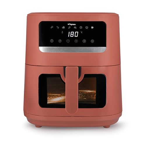 Tognana Iridea, Heißluftfritteuse 8L, doppelte Heizspirale, digitales Display, Timer, 80-200°C, Fenster, 2000W, Apfelrot Tognana Iridea, Heißluftfritteuse 8L, doppelte Heizspirale, digitales Display, Timer, 80-200°C, Fenster, 2000W, Apfelrot von Tognana