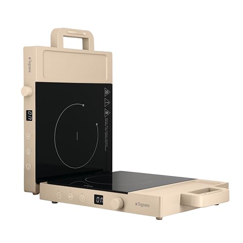 Tognana Iridea, Induktionskochfeld 200–2000 W mit 4-stelligem Digitaldisplay und Soft-Touch-Bedienung, Champagner Tognana Iridea, Induktionskochfeld 200–2000 W mit 4-stelligem Digitaldisplay und Soft-Touch-Bedienung, Champagner von Tognana