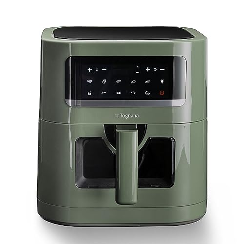 Tognana Iridea 7 L Luftfritteuse mit Behälter und Antihaft-Grill und Digitalanzeige, Salbeigrün Tognana Iridea 7 L Luftfritteuse mit Behälter und Antihaft-Grill und Digitalanzeige, Salbeigrün von Tognana