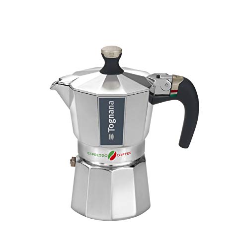 Tognana W943051ITAL Italika moka, Aluminium Silikon Nylon, Silber/schwarz von Tognana