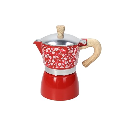 Tognana Japan Collection, Kaffeekanne 6 Tassen, Aluminium, rot von Tognana