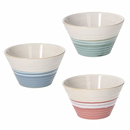 Tognana Madrid Maui Breakfast Bowls, Set of 3, 13 cm Diameter, Made of High-Quality Ceramic von Tognana