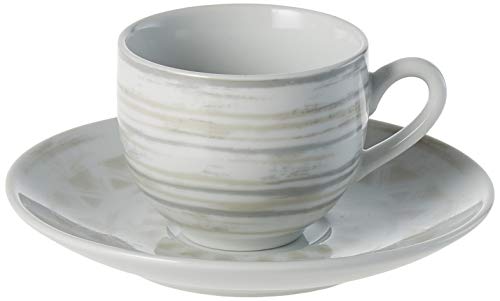 Tognana OM085015661 Sand 6er Set Kaffeetassen, Porzellan, Weiß von Tognana