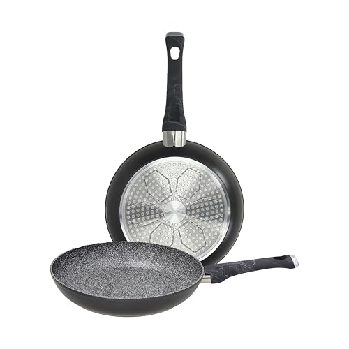 Tognana Sphera Pfannen-Set, 22/26 cm, Aluminium, geschmiedet, Schwarz von Tognana