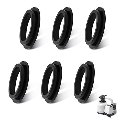 6PCS Pool O-Oring für Intex, Pool Gummi Dichtungsringe Gummidichtung Rund Pool Zubehör für Intex Sandfilterpumpen-Ersatzteile 26323CA, 26323EH, 26331CA, 26331EH, 26337EH（11412 Unterlegscheiben） von TogtherKings