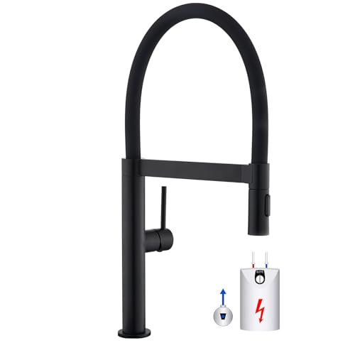 Tohlar Niederdruck Armatur Küche Schwarz, Niederdruck Wasserhahn Küche mit Ausziehbare Brause 360° Schwenkbar Mischbatterien für Küche Armatur Einhandmischer für Küchen Spüle Spültischarmatur Tohlar Niederdruck Armatur Küche Schwarz, Niederdruck Wasserhahn Küche mit Ausziehbare Brause 360° Schwenkbar Mischbatterien für Küche Armatur Einhandmischer für Küchen Spüle Spültischarmatur von Tohlar