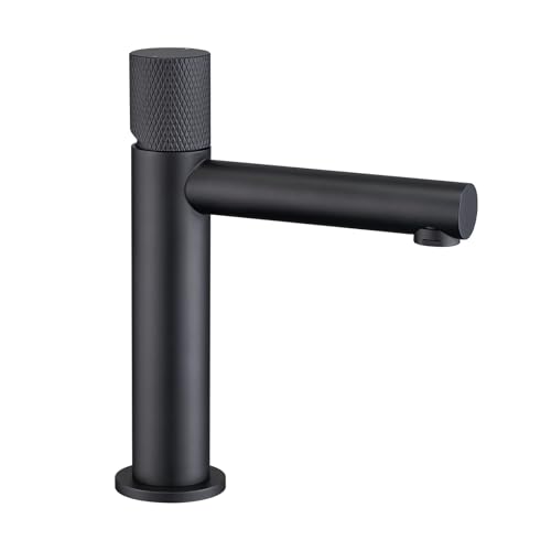 Tohlar Wasserhahn Bad Schwarz, Waschtischarmatur mit Push-Open Ablauf, Einhandmischer Waschbecken Armatur Badarmatur Mischbatterie Waschtischmischer für Badezimmer von Tohlar