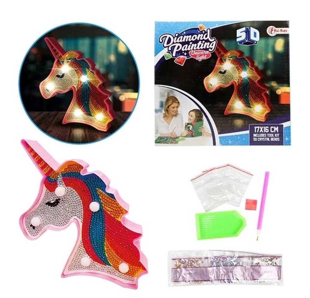 Toi-Toys Stehlampe Einhorn Lampe zum selber gestalten von Toi-Toys