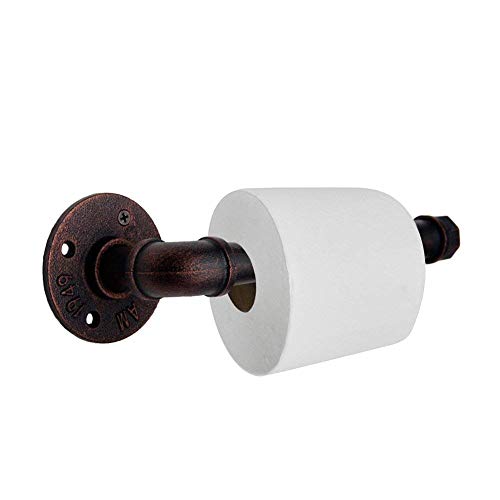 LIKE99 Industrial Pipe Decor Toilettenpapierhalter-Set, an der Wand montierter Toilettenpapierhalter (einschließlich Montageteile) (Bronze-Finish) von Toilet Paper Holders