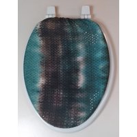 Toilettensitzdeckelbezug Aquablau. Elegante Badezimmerideen Für Kleine Badezimmer. Funkelt von ToiletSeatLidCovers