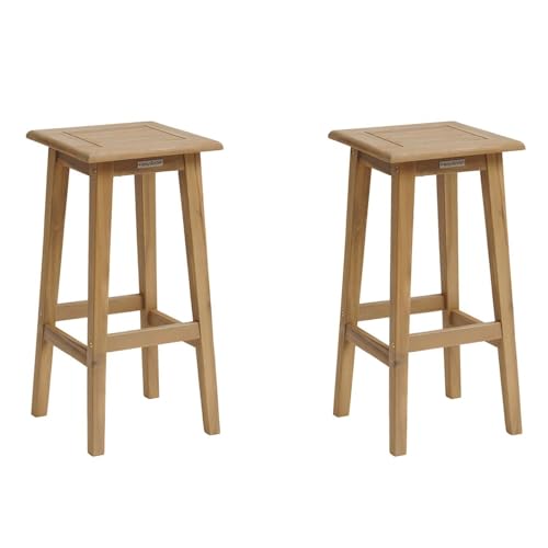Tiwi Gartenhocker, Akazie, Beige, 2 Stück Tiwi Gartenhocker, Akazie, Beige, 2 Stück von Toilinux.com