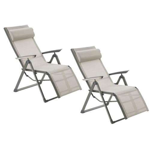 Toilinux.com 2 Sessel Relax aus Aluminium und Texaline Decima – Lorbeergrün Toilinux.com 2 Sessel Relax aus Aluminium und Texaline Decima – Lorbeergrün von Toilinux.com