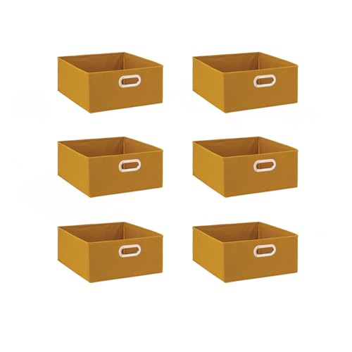 Toilinux.com 6 Aufbewahrungsboxen aus Stoff, Mix 'n Modul, L 31 x B 31 x H 15 cm, Senf Toilinux.com 6 Aufbewahrungsboxen aus Stoff, Mix 'n Modul, L 31 x B 31 x H 15 cm, Senf von Toilinux.com