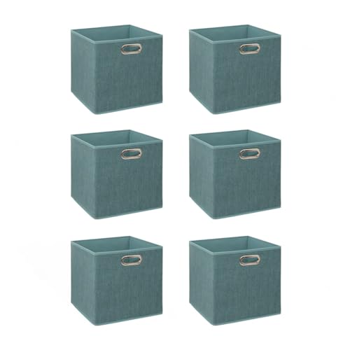 Toilinux.com 6 Aufbewahrungsboxen aus Stoff Mix 'n Modul, L 31 x B 31 x H 31 cm, blau meliert Toilinux.com 6 Aufbewahrungsboxen aus Stoff Mix 'n Modul, L 31 x B 31 x H 31 cm, blau meliert von Toilinux.com