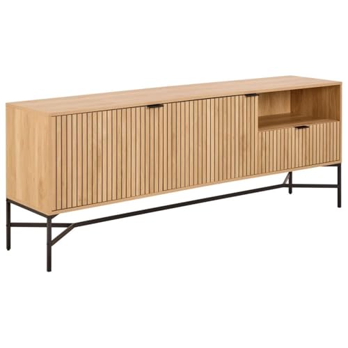 Toilinux.com Sideboard mit 2 Türen und 2 Einlegeböden, Baikal-Effekt, Beige Toilinux.com Sideboard mit 2 Türen und 2 Einlegeböden, Baikal-Effekt, Beige von Toilinux.com