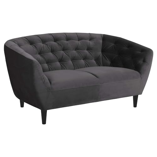 Toilinux.com Sofa Ria aus Samt – 2-Sitzer – Dunkelgrau Toilinux.com Sofa Ria aus Samt – 2-Sitzer – Dunkelgrau von Toilinux.com
