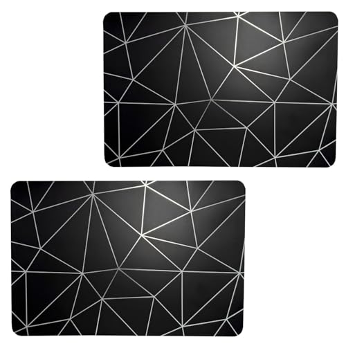 Toilinux.com Tischsets mit Metallic-Tinte Kupfer – 30 x 45 cm – Silber und Schwarz, 2 Stück Toilinux.com Tischsets mit Metallic-Tinte Kupfer – 30 x 45 cm – Silber und Schwarz, 2 Stück von Toilinux.com