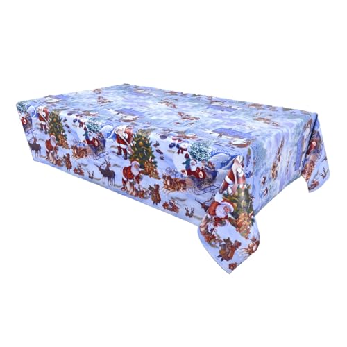 Toilinux.com Wachs-Tischdecke, rechteckig, Schnee, 140 x 250 cm, Blau Toilinux.com Wachs-Tischdecke, rechteckig, Schnee, 140 x 250 cm, Blau von Toilinux.com