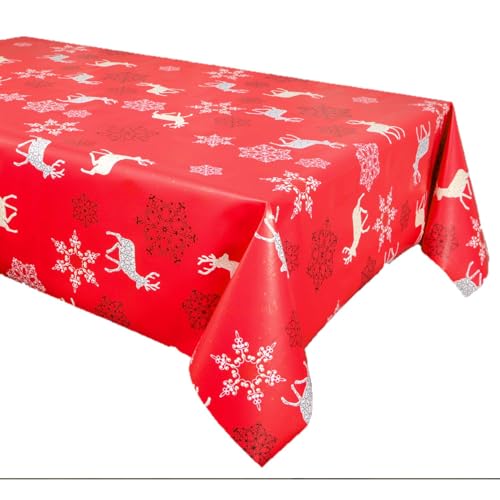 Toilinux.com Wachstuch-Tischdecke, rechteckig, Rentier, 140 x 250 cm, Rot Toilinux.com Wachstuch-Tischdecke, rechteckig, Rentier, 140 x 250 cm, Rot von Toilinux.com