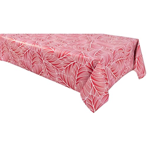 Toilinux.com Wachstuch-Tischdecke Eloa, rechteckig, 140 x 200 cm, Rot von Toilinux.com