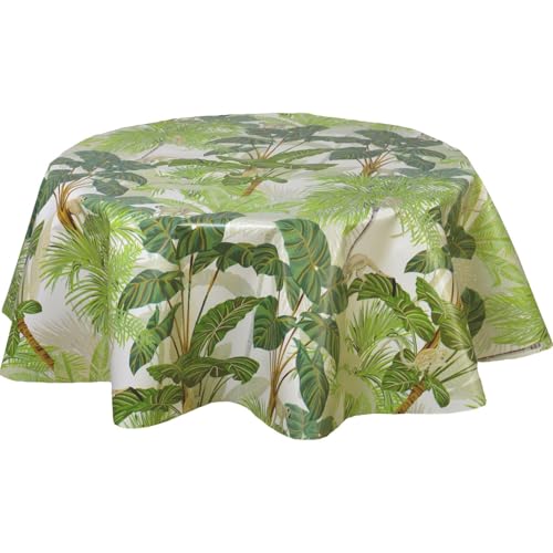 Wachs-Tischdecke, rund, Motiv Tropical Monkey – Durchmesser 150 cm Wachs-Tischdecke, rund, Motiv Tropical Monkey – Durchmesser 150 cm von Toilinux.com