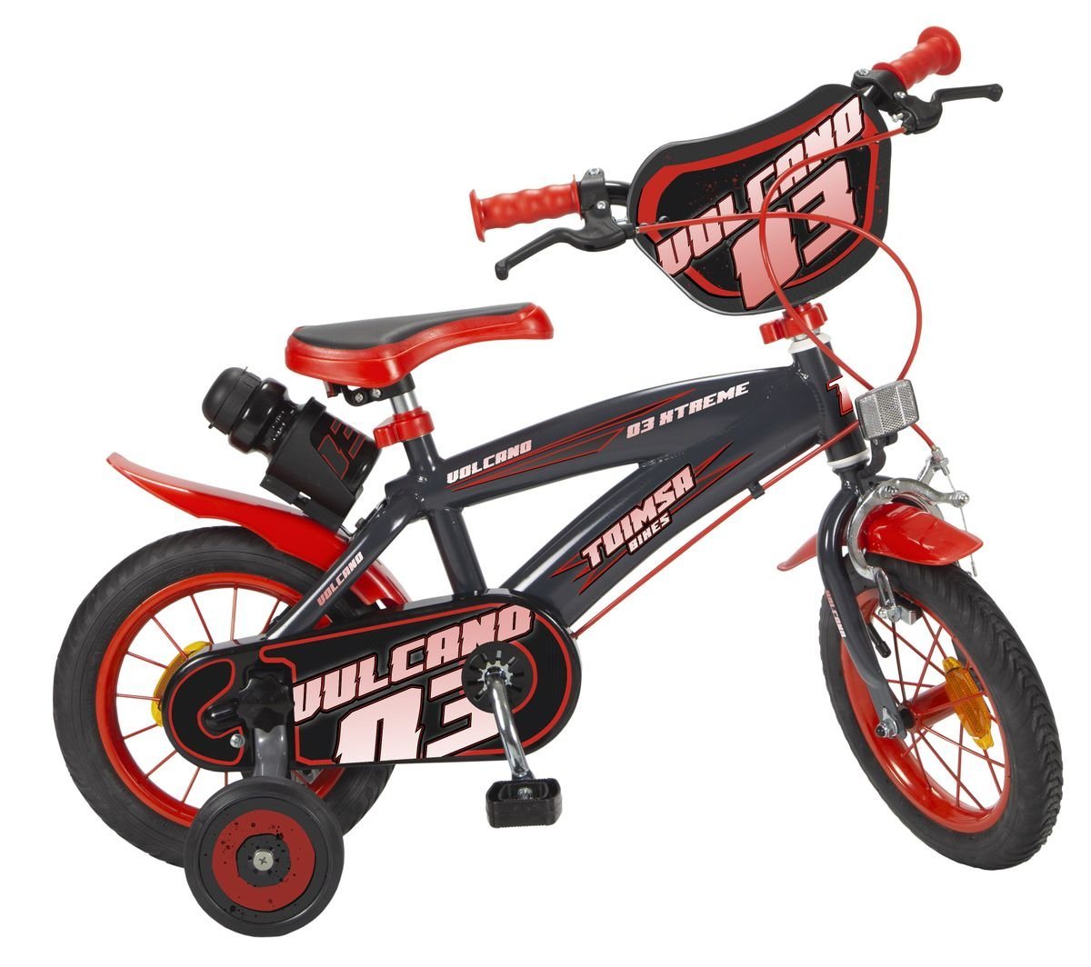Toimsa Bikes Kinderfahrrad 12 Zoll Kinder Jungen Mädchen Fahrrad Kinderfahrrad Kinderrad Vulcano, 1 Gang, Stützräder, Trinkflasche Toimsa Bikes Kinderfahrrad 12 Zoll Kinder Jungen Mädchen Fahrrad Kinderfahrrad Kinderrad Vulcano, 1 Gang, Stützräder, Trinkflasche von Toimsa Bikes