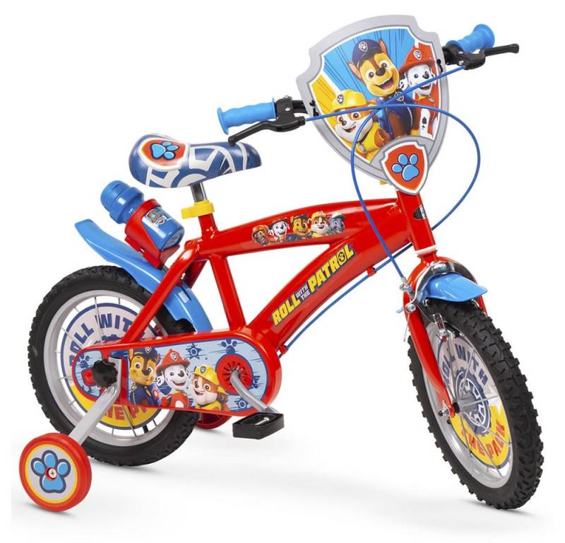 Toimsa Bikes Kinderfahrrad Paw Patrol Fahrrad – 12/14/16 Zoll mit Stützrädern Trinkflasche, 1 Gang, Kettenschutz, Schutzbleche, Stützräder, Trinkflasche Toimsa Bikes Kinderfahrrad Paw Patrol Fahrrad – 12/14/16 Zoll mit Stützrädern Trinkflasche, 1 Gang, Kettenschutz, Schutzbleche, Stützräder, Trinkflasche von Toimsa Bikes