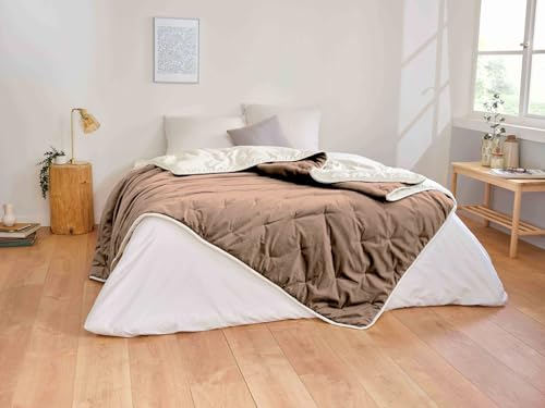 Toison d'or Denali Tagesdecke, 180 cm x 240 cm, Taupe von Toison d’or