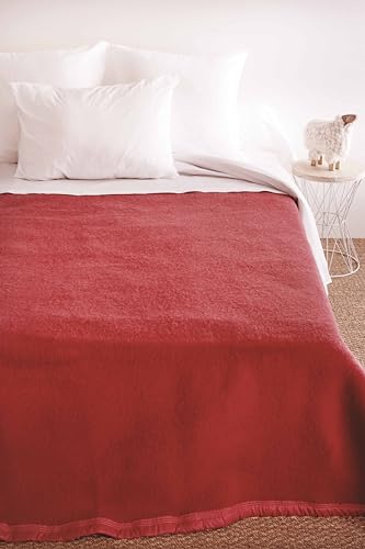 Toison d’or Woolmark Volta Wolldecke, 220 x 240 cm, Rosenholz von Toison d’or