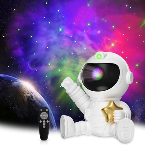 Toiyuen Sternenhimmel Projektor, LED Nachtlicht Kinder mit 8 Nebelmodi 2 Sternenmodi Einstellbare Helligkeit und Geschwindigkeit 360° Rotation Galaxy Astronaut Projektor Weihnacht Geschenk für Kinder Toiyuen Sternenhimmel Projektor, LED Nachtlicht Kinder mit 8 Nebelmodi 2 Sternenmodi Einstellbare Helligkeit und Geschwindigkeit 360° Rotation Galaxy Astronaut Projektor Weihnacht Geschenk für Kinder von Toiyuen