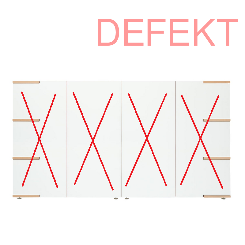 D-Ware Tojo Stau Sideboard Side 200x110cm Weiß Kommode Schrank Defektware Unvollständig von Tojo