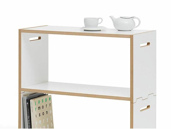 Regal Hochstapler Tojo MDF, weiß beschichtet, Designer Dirk Frömchen, 37.5x76x32 cm von Tojo