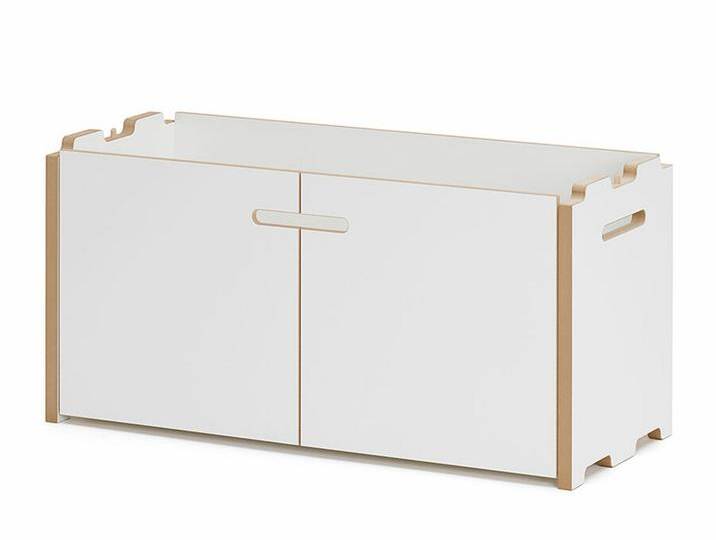 Regal Hochstapler Tojo MDF, weiß beschichtet, Designer Dirk Frömchen, 37.5x76x32 cm von Tojo