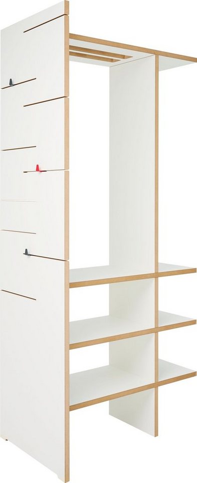 Tojo Garderobe angeber 500 + 800, kann frei oder an der Wand stehen, Breite/Höhe: 50/180 cm von Tojo