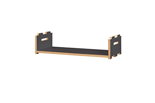Tojo Hochstapler | modulares Regalsystem Verschiedene Module für Wandregal/Bücherregal/CD Regal | MDF Regal (anthrazit, Anbaumodul niedrig) von Tojo
