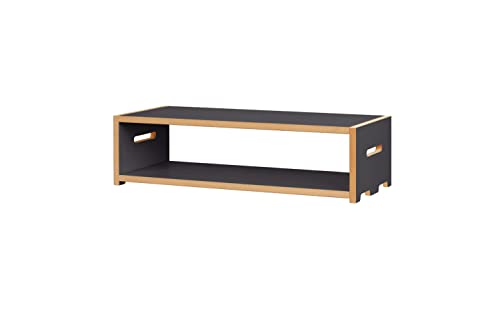 Tojo Hochstapler | modulares Regalsystem Verschiedene Module für Wandregal/Bücherregal/CD Regal | MDF Regal (anthrazit, Grundmodul niedrig) von Tojo