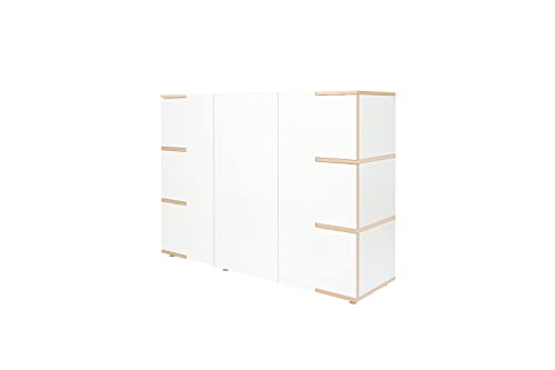 Tojo Stau | Designer Lowboard, Sideboard, Highboard | MDF, weiß | Holzschrank Stau Side 150 x 45 x 110 cm von Tojo