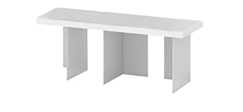 Tojo-bieg Anbaumodul klein | erweiterbares Regal | freistehendes Bücherregal | MDF beschichtet weiß, Winkel Aluminium | 80 x 28 x 26 cm von Tojo