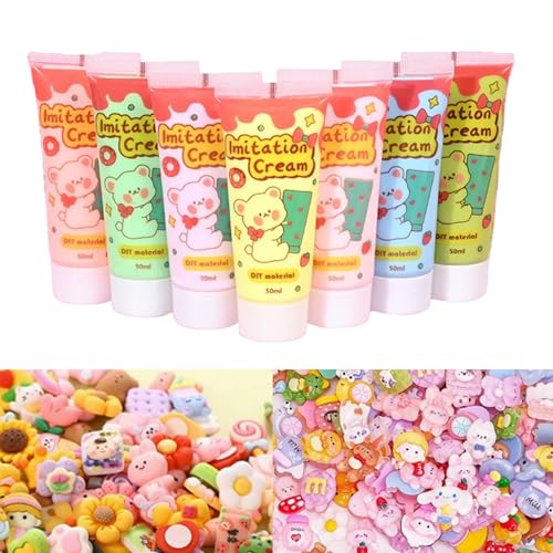 50Pcs Super niedlich Slime Charms, Cute Slime Charms Mixed Set mit 6 Cremefarbene Tonklebstoffe für DIY Craft Making Scrapbooking Handyhülle Schmuckherstellung Simulation Gefälschte Schlagsahne 50Pcs Super niedlich Slime Charms, Cute Slime Charms Mixed Set mit 6 Cremefarbene Tonklebstoffe für DIY Craft Making Scrapbooking Handyhülle Schmuckherstellung Simulation Gefälschte Schlagsahne von Tokaneit