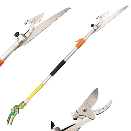 Ausziehbar Teleskop Astschere 120 cm – 180 cm, Obstpflücker mit rotierendem Klingenkopf & SK4 Stahl Sägeblatt, Teleskop Schneidgiraffe, leichter ausziehbarer Aluminiumgriff für Astschneider Ausziehbar Teleskop Astschere 120 cm – 180 cm, Obstpflücker mit rotierendem Klingenkopf & SK4 Stahl Sägeblatt, Teleskop Schneidgiraffe, leichter ausziehbarer Aluminiumgriff für Astschneider von Tokenhigh