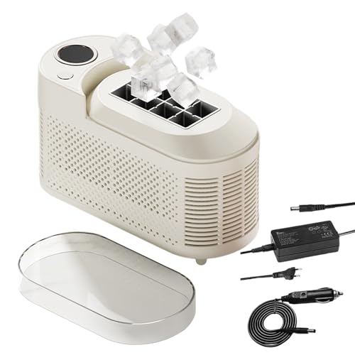 Eiswürfelbereiter, Camping-Eismaschine mit Schnellgefrieren, Tragbarer Miniatur Eiswürfelgenerator, Ice Maker Würfelaufbewahrung kompatibel mit Autosteckdose und Wechselstrom, for Dormitory Wohnmobile Eiswürfelbereiter, Camping-Eismaschine mit Schnellgefrieren, Tragbarer Miniatur Eiswürfelgenerator, Ice Maker Würfelaufbewahrung kompatibel mit Autosteckdose und Wechselstrom, for Dormitory Wohnmobile von Tokenhigh